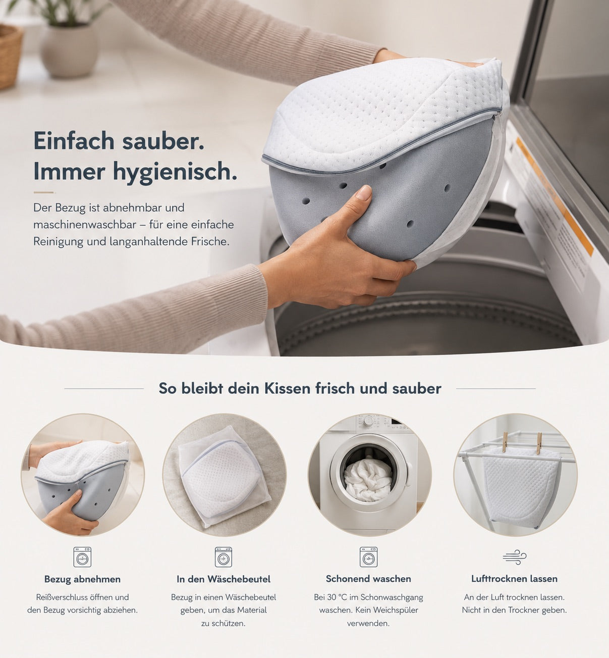Orthopädisches Seitenschläfer Kniekissen