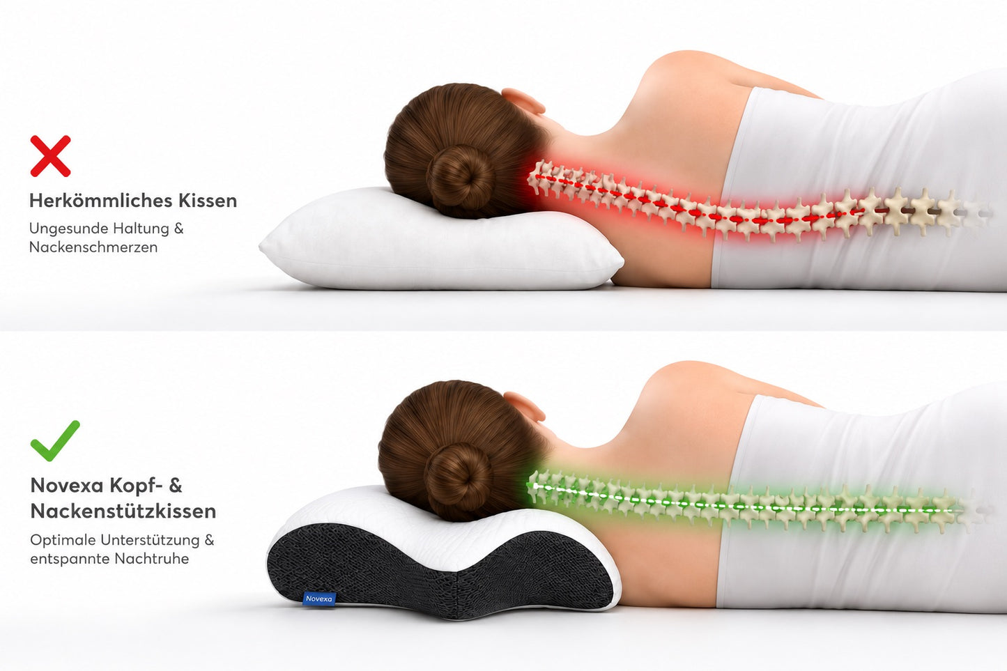 Orthopädisches Kopf- & Nackenstützkissen